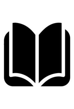 un abierto libro con blanco paginas un icono para aprendizaje o biblioteca. símbolo de conocimiento y educación. vector