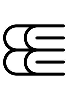 Two books stacked on top of each other. Icon of a small pile of books. Symbol of a library or learning. vector