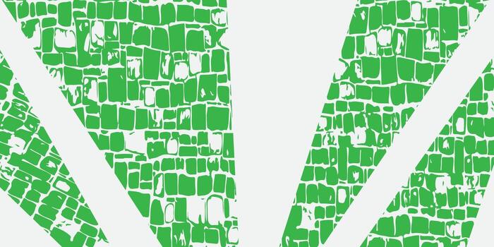 Abstract Green Brick Wall Pattern with White Diagonal Lines. vector