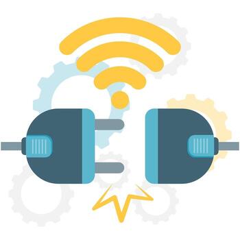 Connection Lost Internet Network Failure vector