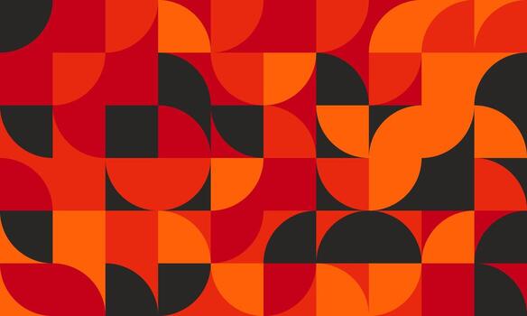 un rojo y negro resumen modelo con muchos formas vector