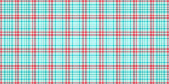 Classic plaid pattern in turquoise and red. A versatile textile design perfect for backgrounds, crafts, or fashionrelated projects. Repeating, colorful, seamless. vector