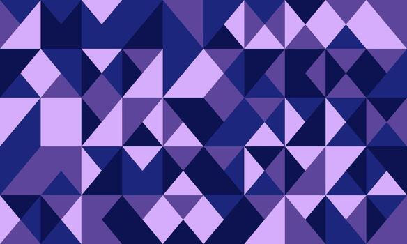 Abstract geometric seamless pattern. Vibrant purple and blue triangle mosaic. Ideal for backgrounds, website design, textile prints, and modern branding. vector