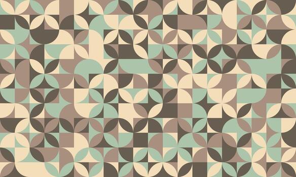 resumen geométrico modelo con apagado tierra tonos elegante medio siglo moderno diseño presentando repitiendo floral motivos ideal para sitio web antecedentes, textil huellas dactilares, o embalaje. vector