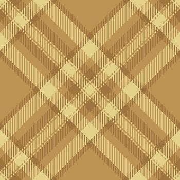 Warm, inviting plaid pattern with blended tan and beige tones. Versatile for backgrounds, textiles, and design projects requiring a classic, cozy feel. vector