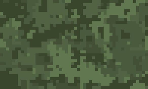 Abstract digital camouflage pattern. Perfect for backgrounds, textures, or militarythemed designs. The pixelated style creates a modern, versatile image. Use for website banners, gaming, or apparel. vector