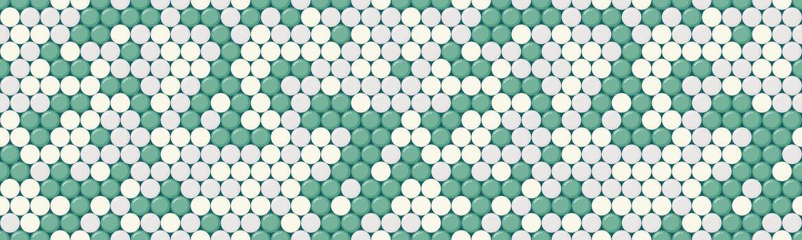 Abstract teal and white circle pattern. Modern geometric design ideal for website backgrounds, textile prints, or decorative elements. vector