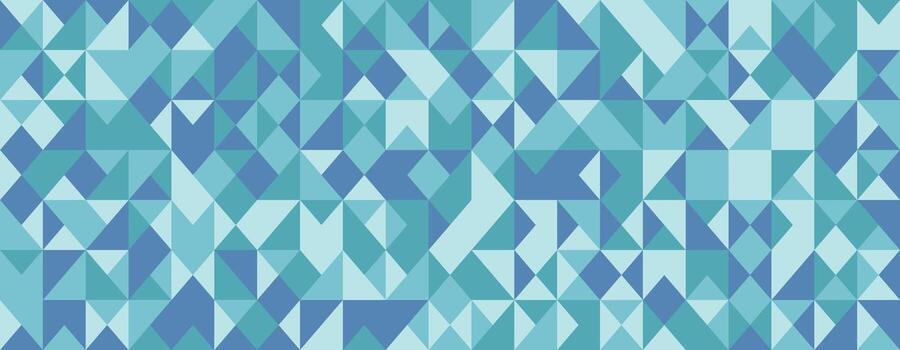 resumen geométrico antecedentes presentando un cautivador mosaico de verde azulado y azul triangulos y cuadrícula. ideal para sitio web pancartas, presentaciones, o moderno diseño proyectos vector