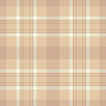 Elegant beige plaid pattern. Textile design with intersecting lines. Warm cozy, perfect for backgrounds, fabrics, or design elements. Versatile texture. vector