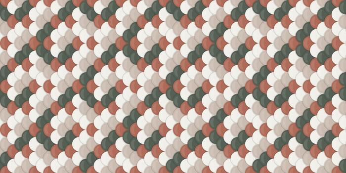 resumen sin costura modelo con superposición círculos en terroso tonos Perfecto para textil diseño, fondo de pantalla, sitio web antecedentes, y embalaje. vector