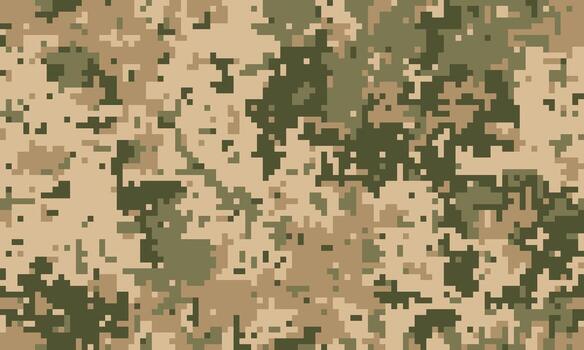 Abstract digital camouflage pattern. Perfect for backgrounds, textures, or militarythemed designs. Earthy tones blend seamlessly, creating a versatile and impactful visual. vector