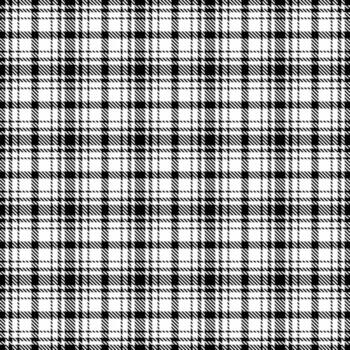 Classic black and white plaid pattern. Seamless and versatile for fashion, backgrounds, or textile design. Perfect for adding a touch of timeless style. vector