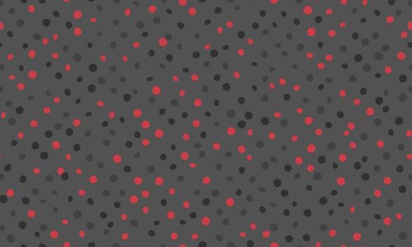 Abstract seamless pattern Red and grey dots on dark background. Versatile design ideal for website backgrounds, textiles, and branding. vector
