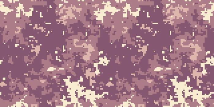 Abstract digital camouflage pattern in muted mauve and beige tones. Perfect for fashion, textile design, or as a background texture. vector
