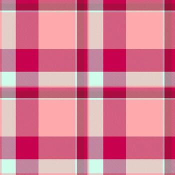 Seamless checkered pattern. Pink and red plaid design. Classic textile texture, ideal for backgrounds, fabrics, and wrapping paper projects. vector