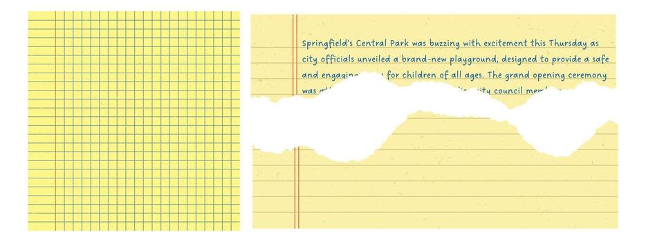 Springfield park playground opening event vector