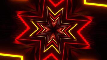 röd och orange stor siffra av neon vinklar bakgrund vj slinga i 4k video