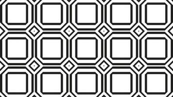 nero e bianca astratto piazze modelli sfondo vj ciclo continuo nel 4k video