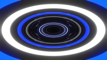 blu e rosso pulsante ellisse specchio tunnel sfondo vj ciclo continuo nel 4k video