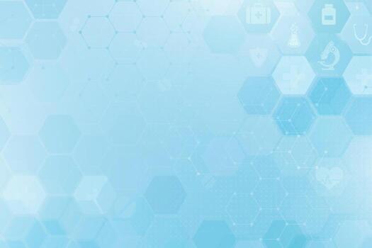 Abstract blue hexagon health background vector