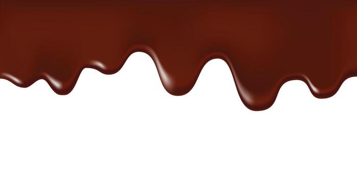 Seamless pattern of melted chocolate dripping, Texture background vector