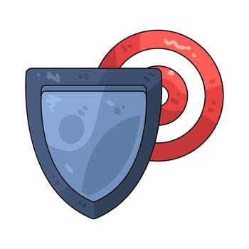 Illustration of Shield Blocking Target vector
