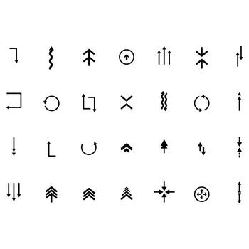 Arrow Sign and Symbol set. up down left right arrow icons. vector