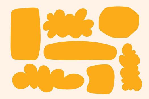 Minimal Hand Drawn Abstract Shape Elements vector