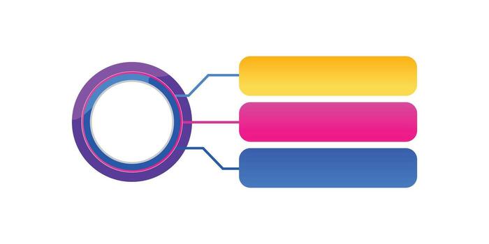 Infographic template with three options, modern design vector