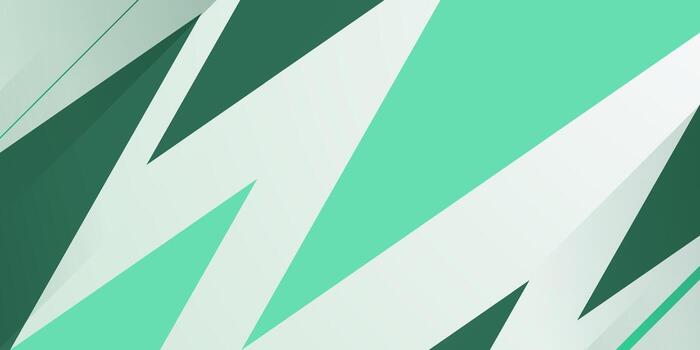 Abstract triangle banner background with green color pattern on white background concept. Simple background element design. vector