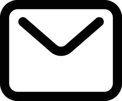 Mail Envelope UI Icon Minimalist Clean mail icon for messages, email, and communication apps vector