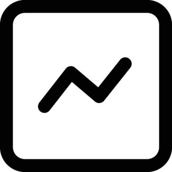 gráfico grafico ui icono minimalista línea gráfico icono simbolizando analítica y negocio crecimiento. ideal para aplicaciones, tableros de instrumentos, y Finanzas diseño vector