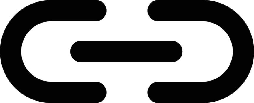 Link Chain UI Icon Minimalist Chain link icon symbolizing connection and hyperlink. Great for web, apps, and digital design vector