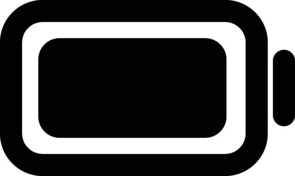 Battery Charge Full UI Icon Minimalist Simple battery icon for apps, devices, and energy theme vector