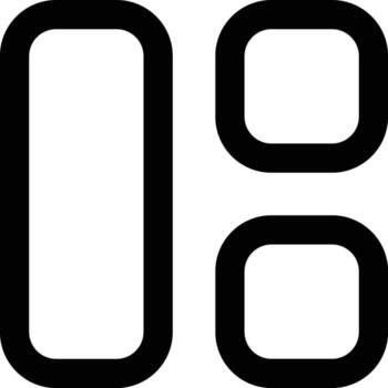 Dashboard Layout UI Icon Minimalist Grid layout icon for apps and dashboards. Perfect for admin panels and user interfaces vector