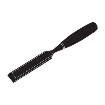 wood chisel simple design vector