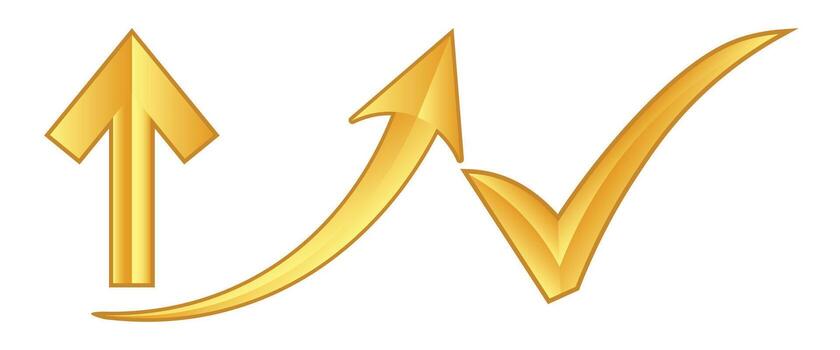 Derecho y curvo flecha con marca de verificación concepto garabatear degradado color vector