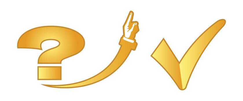 Gradient color curve arrow straight line checkmark set hand drawn doodle art vector