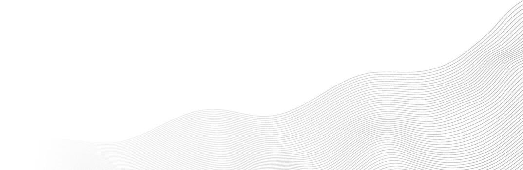 Light abstract background featuring glowing, flowing wave lines in grey color gradient. Business design with shiny, smooth motion. illustration vector