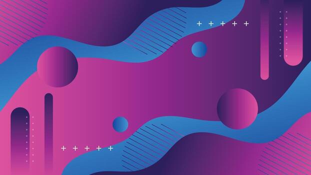 Modern abstract gradient background featuring fluid waves and geometric elements in pink and blue, perfect for creative design projects, presentations, posters, and digital art vector