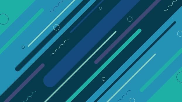 Modern abstract background featuring blue diagonal lines with circular and wave elements creating a stylish geometric design ideal for digital art posters and creative projects vector