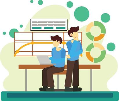 negocio equipo reporte ilustración vector