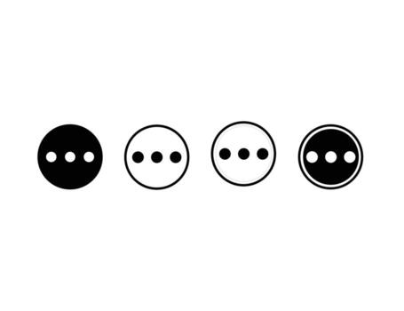 Three Dots Icon Illustration Menu and Options Symbol for Web UI Design vector