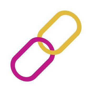 Link icon for hyperlink, attachment, or connection concepts. Modern flat design symbol for website UI and app design. vector