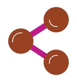 Modern share icon for social media and web interface. Connection and network symbol. Flat style graphic element for apps and websites. vector