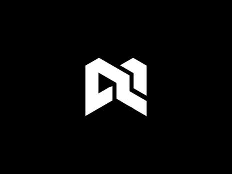 un negrita y moderno logo con un geométrico diseño, parecido a ambos un resumen diente y un estilizado monograma. el angular, limpiar líneas hacer eso ideal para un marca en tecnología, odontología, o Finanzas vector