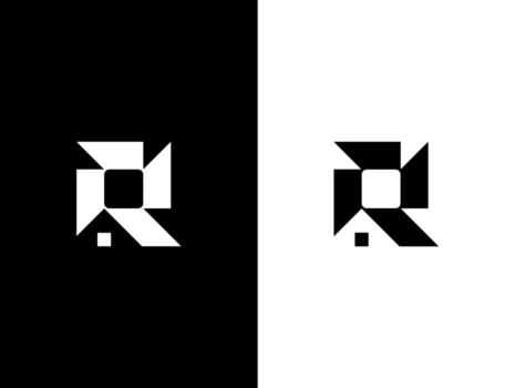 moderno y inteligente logo diseño combina el letra r con un casa o techo símbolo. sus limpio, geométrico formas y resumen estilo hacer eso un ideal elección para un real bienes, propiedad gestión. vector