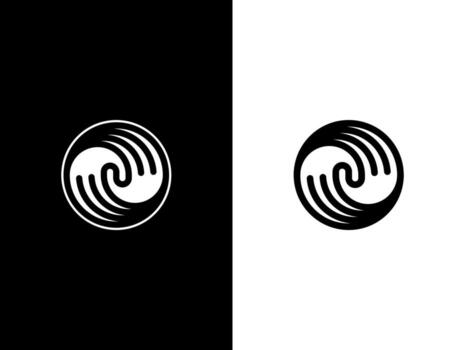 This unique and abstract logo combines two hands in a spiral, forming a Yin and Yang symbol. The design represents balance, harmony, partnership, and unity, making it perfect for wellness, creative vector