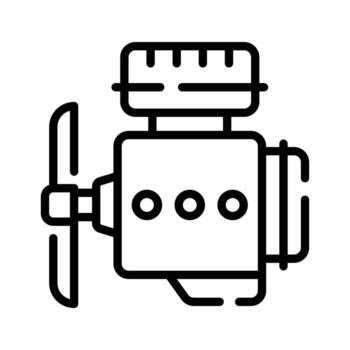 Engine block icon for mechanic, automotive, and vehicle repair usage., vector