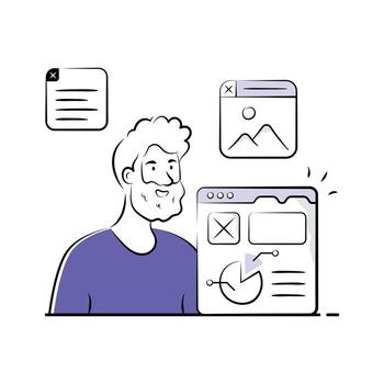 Modern SEO trends with analytics, website optimization, and developer tools vector